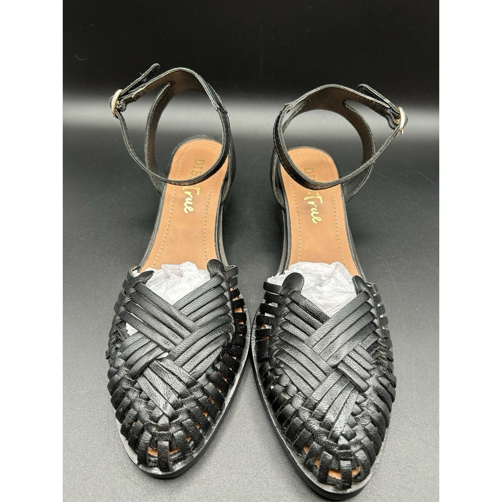 Diba True Black Buckle Sandals Ankle Strap Women's Shootin Star Size 7 Shoes